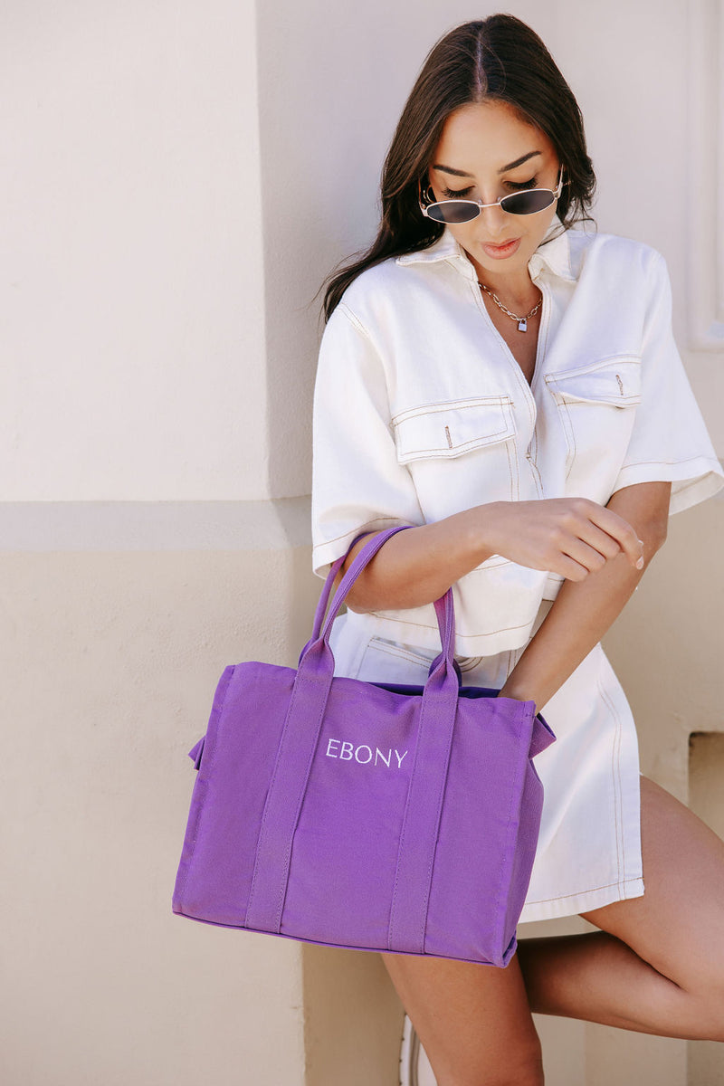 Amethyst Personalised Structured Tote Bag