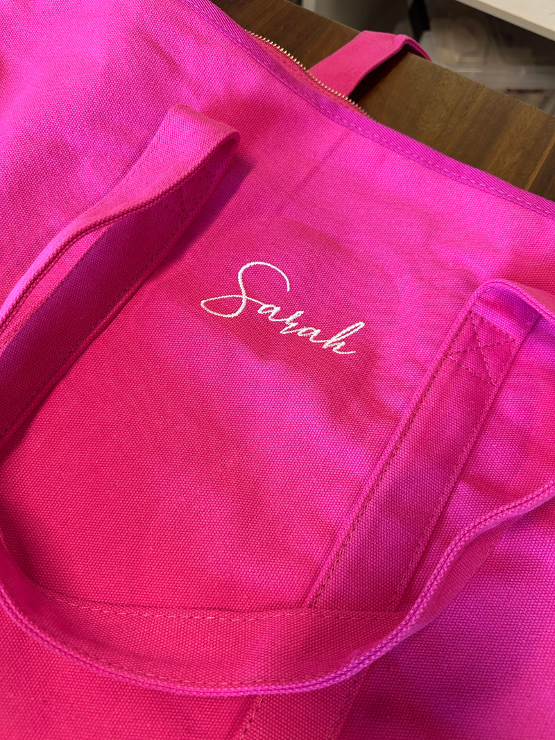Raspberry Personalised Everyday Tote Bag