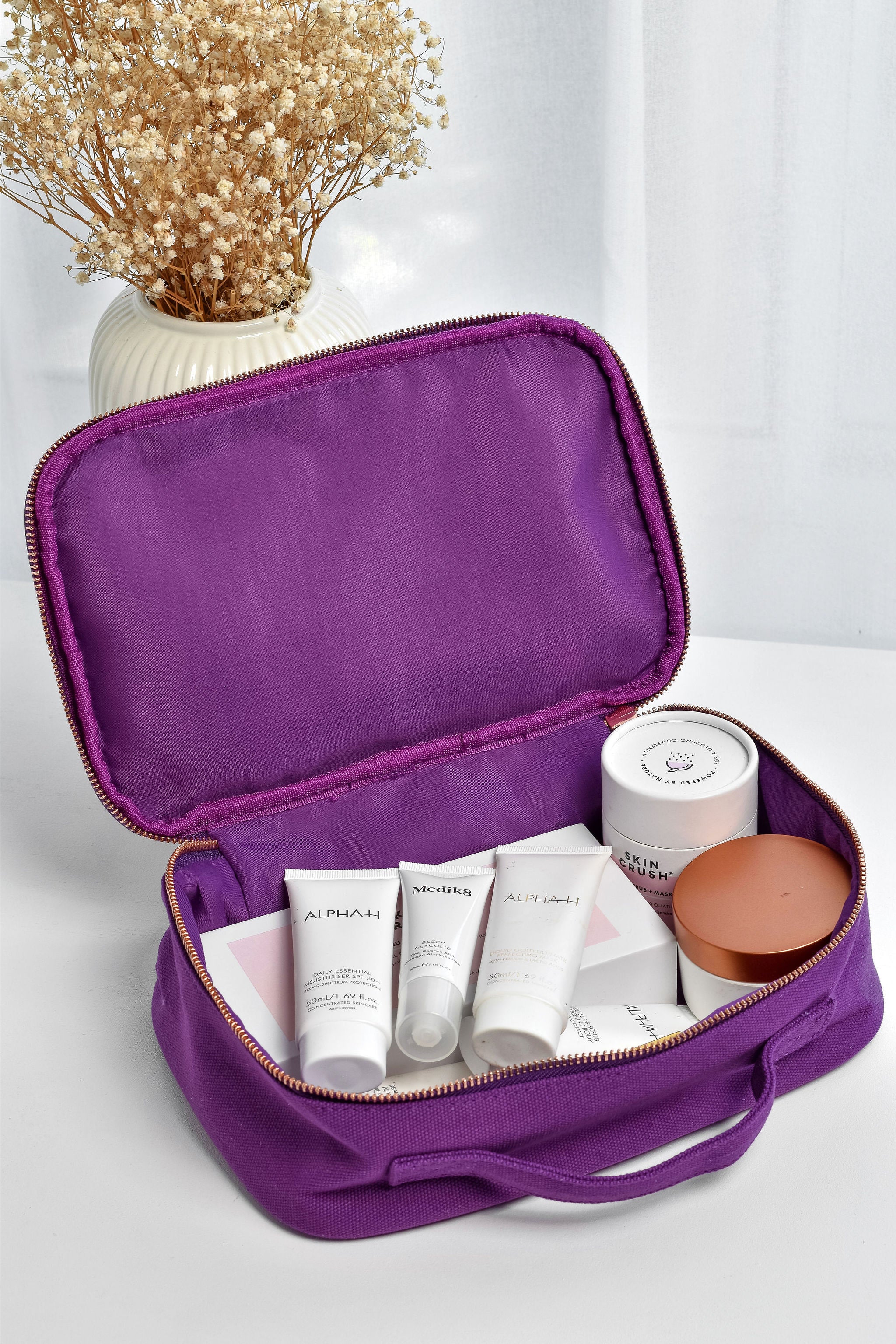 Dark Purple Personalised Vanity Bag