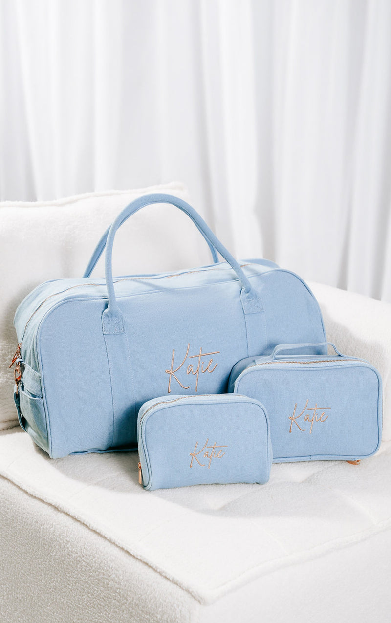 Dusty Blue Personalised Bag Set