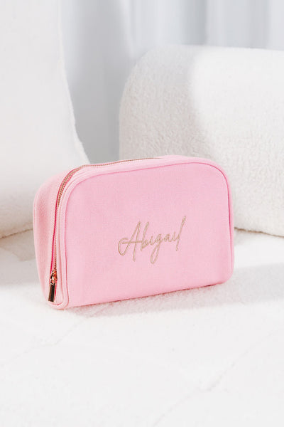 Fairy Floss Pink Personalised Make Up Bag