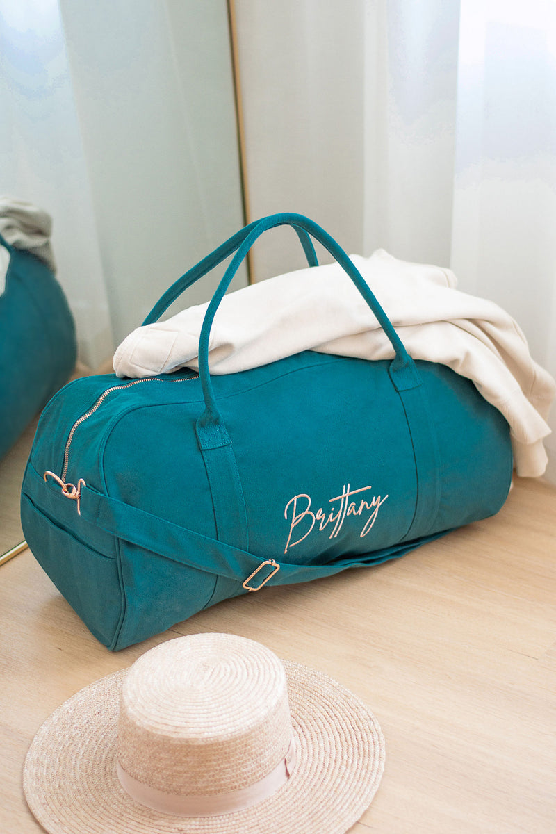 Forest Green Personalised Duffle Bag