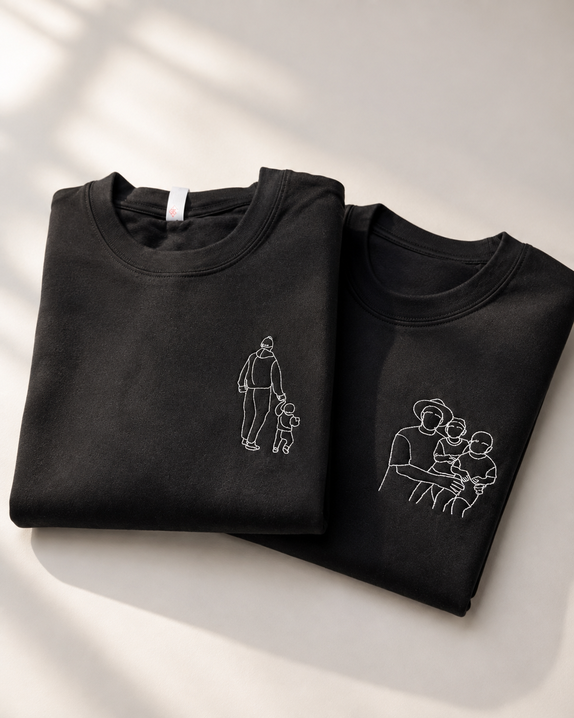 Line Drawing Personalised Tee - Black
