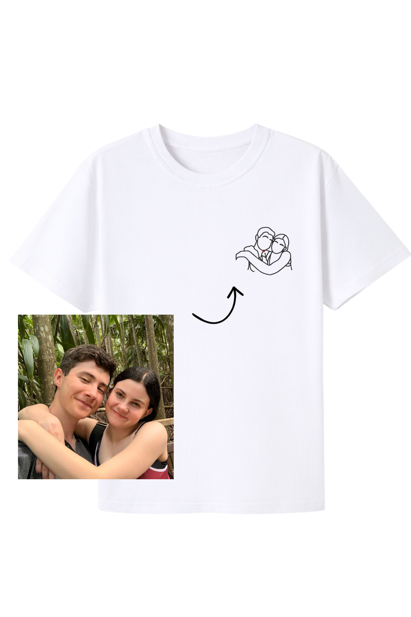 Line Drawing Personalised Tee - White – The Label House Collection