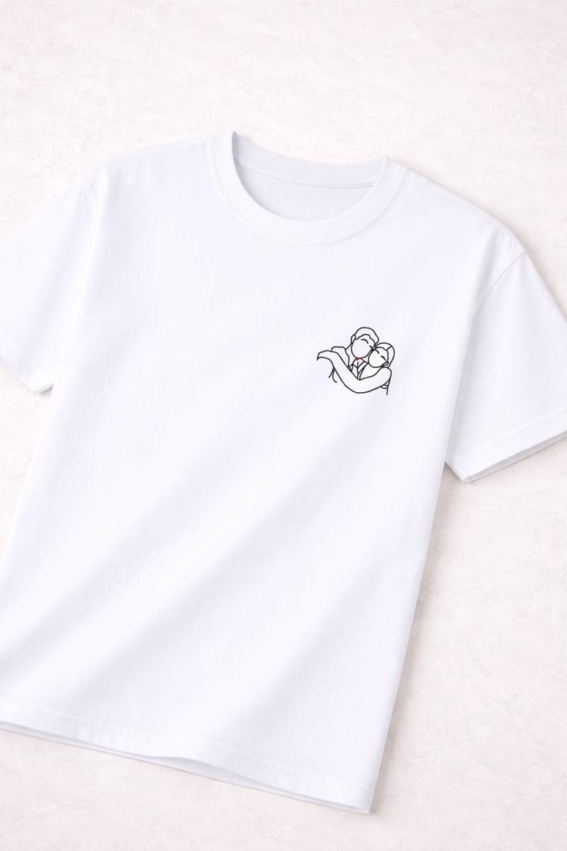 Line Drawing Personalised Tee - White – The Label House Collection
