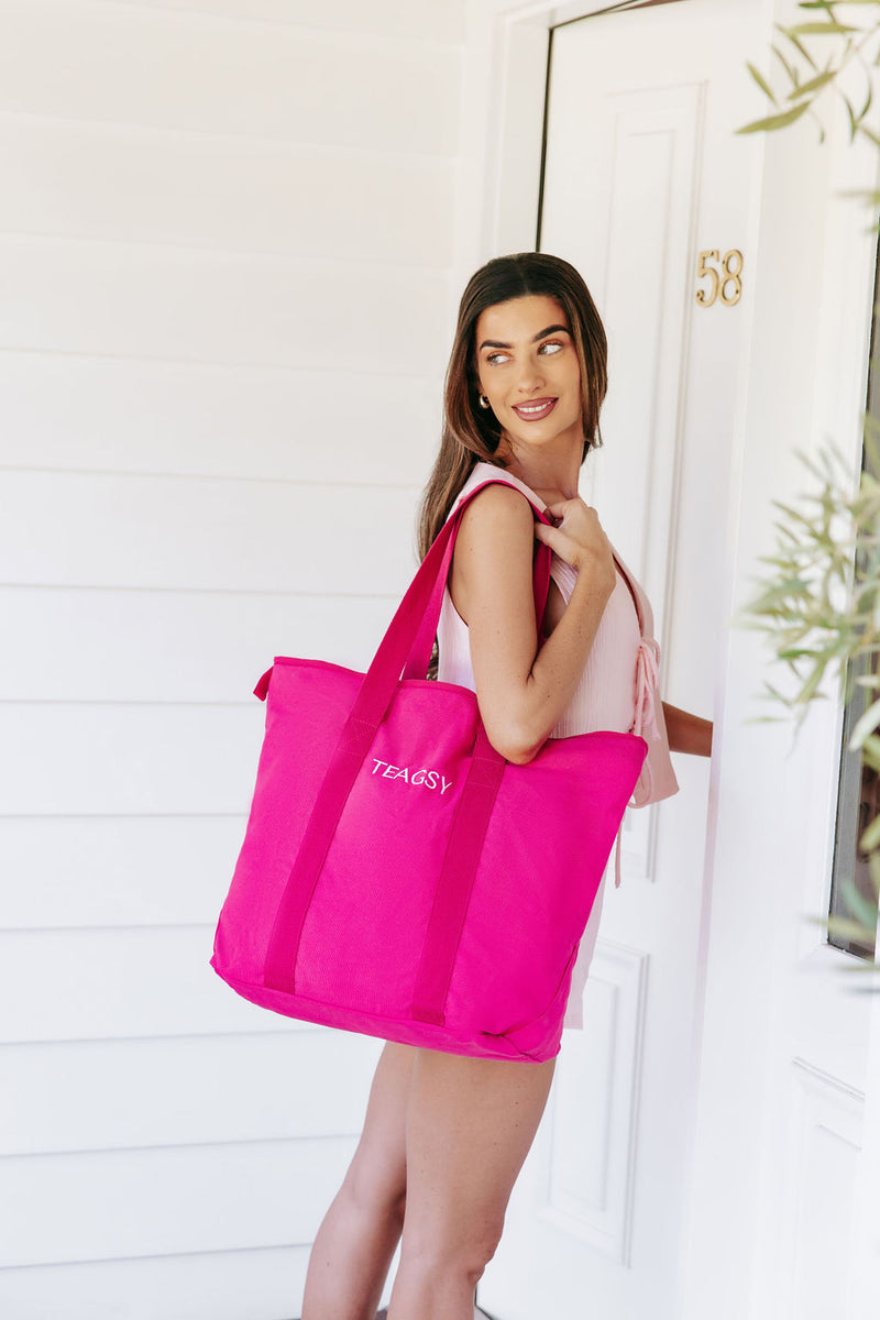 Raspberry Personalised Everyday Tote Bag