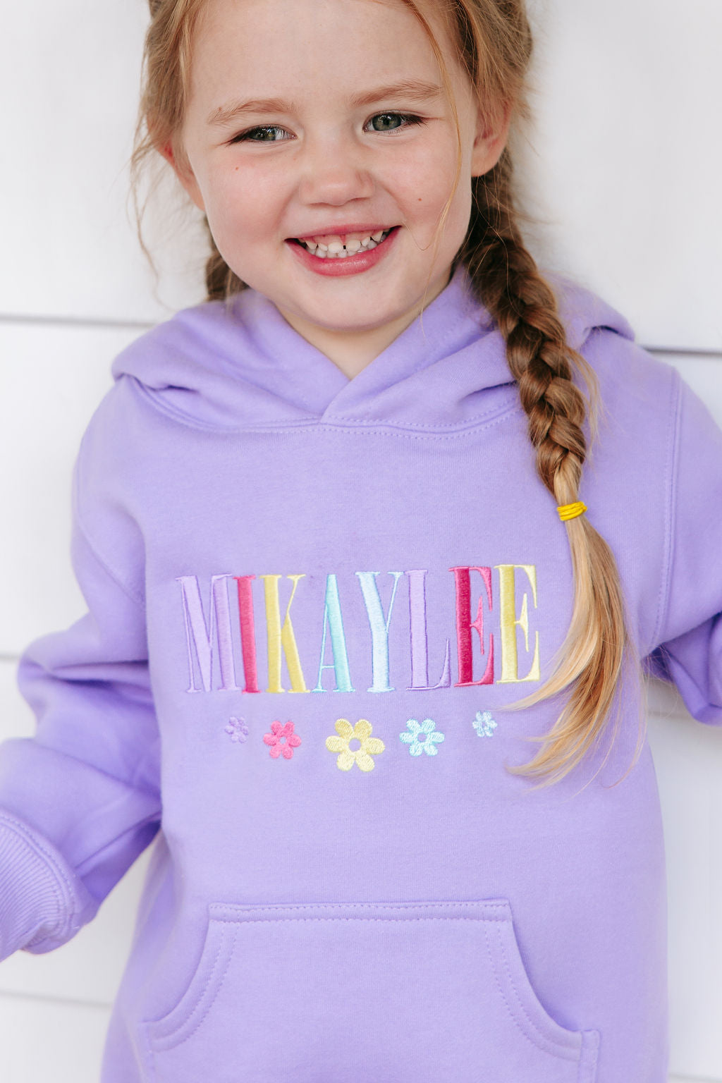 Kids Confetti Name Hoodie - Lavender