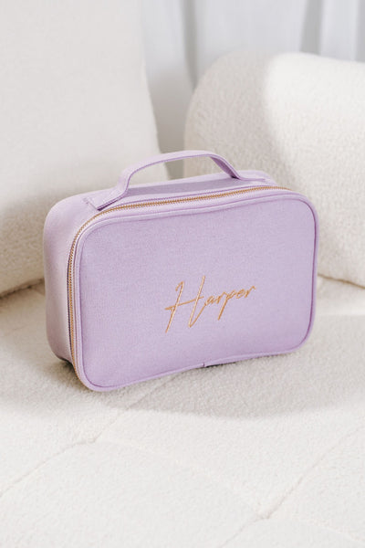 Lavender Personalised Vanity Bag