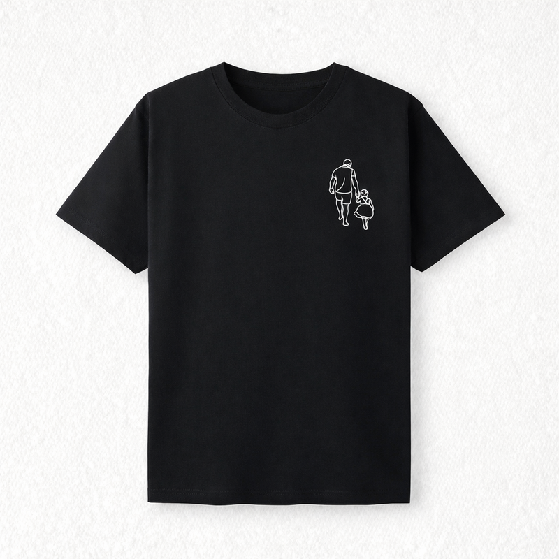 Line Drawing Personalised Tee - Black – The Label House Collection