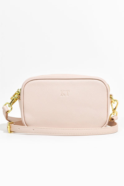 Personalised Leather Cross Body Bag - Cloud