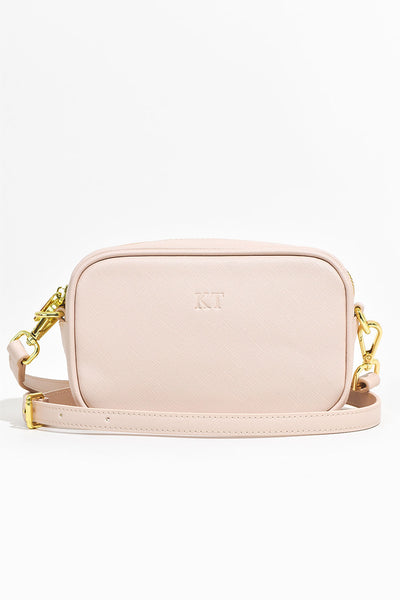 Nude Personalised Leather Cross Body Bag