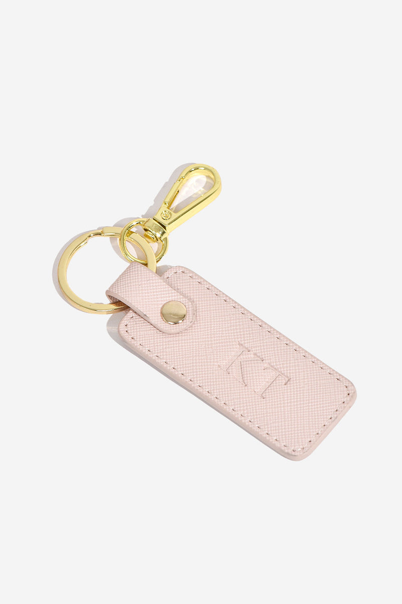 Nude Personalised Leather Keyring