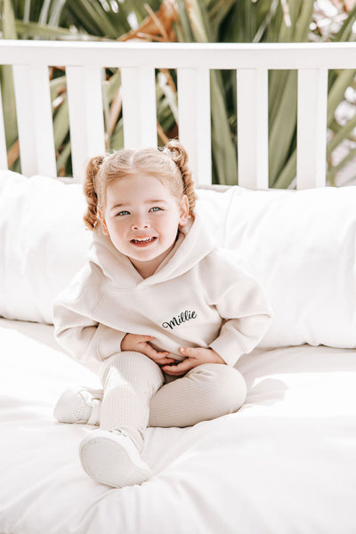 Baby Personalised Hoodie - Beige
