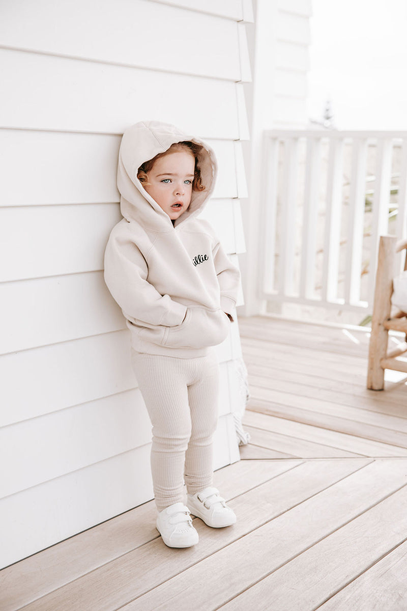 Baby Personalised Hoodie - Beige