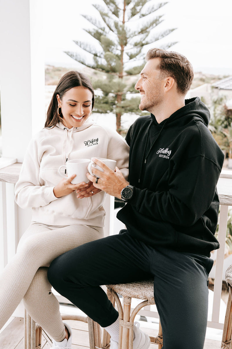 Unisex Adult Size Personalised Hoodie - Black