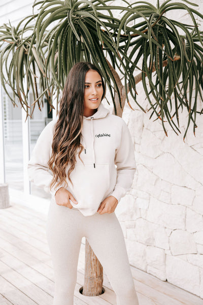 Ladies Personalised Hoodie - Beige