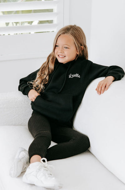 Kids Personalised Hoodie - Black
