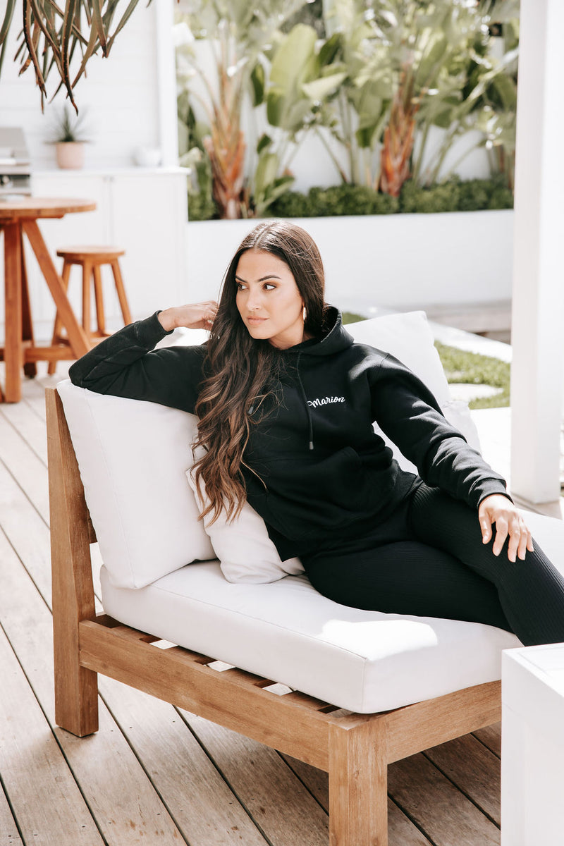 Ladies Personalised Hoodie - Black
