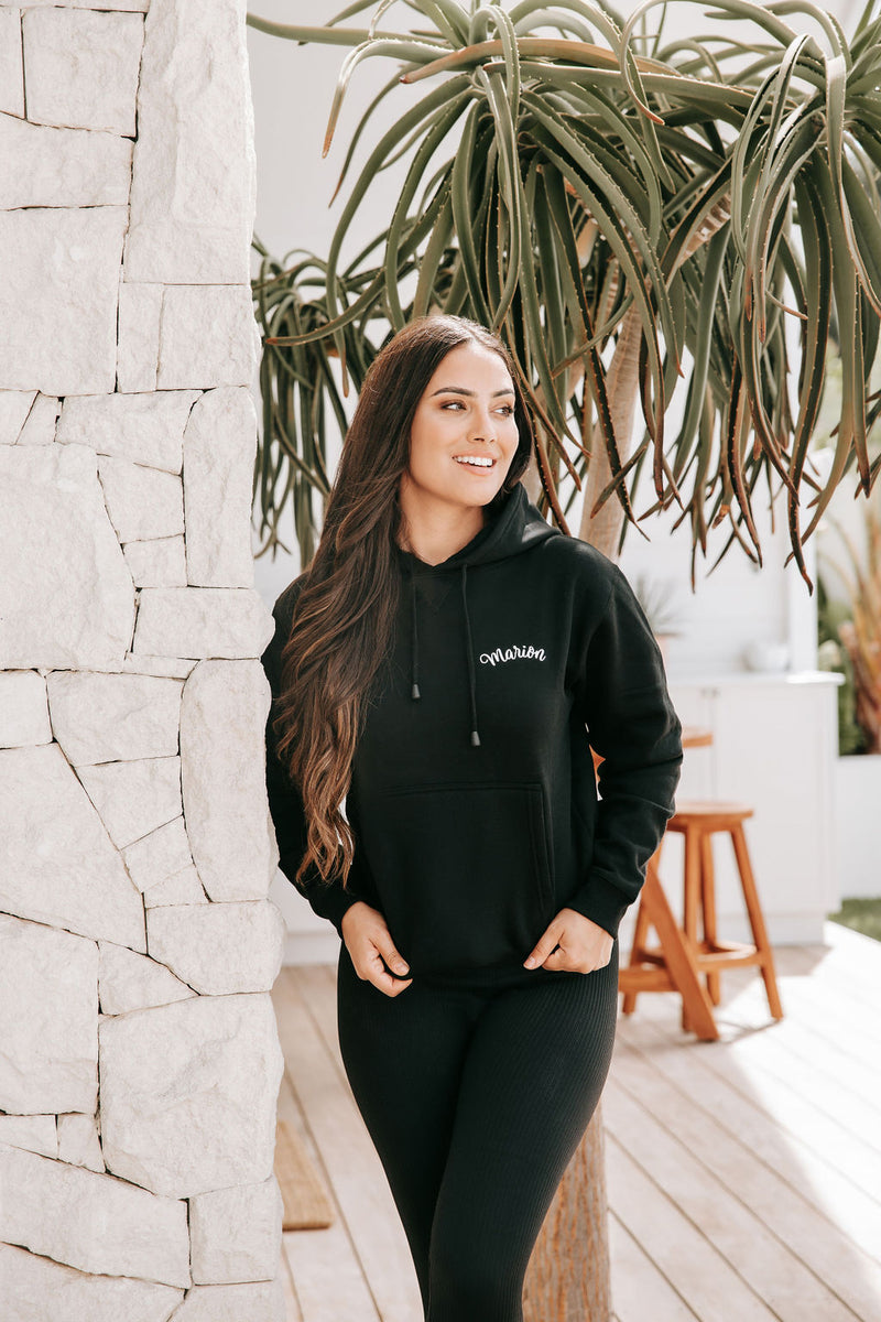 Ladies Personalised Hoodie - Black