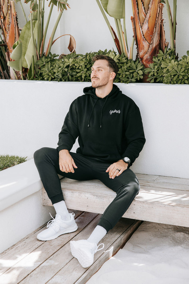 Unisex Adult Size Personalised Hoodie - Black