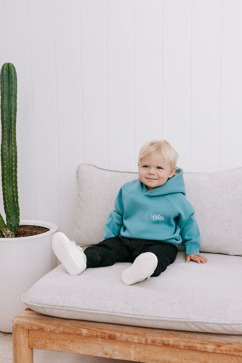Baby Personalised Hoodie - Deep Sage