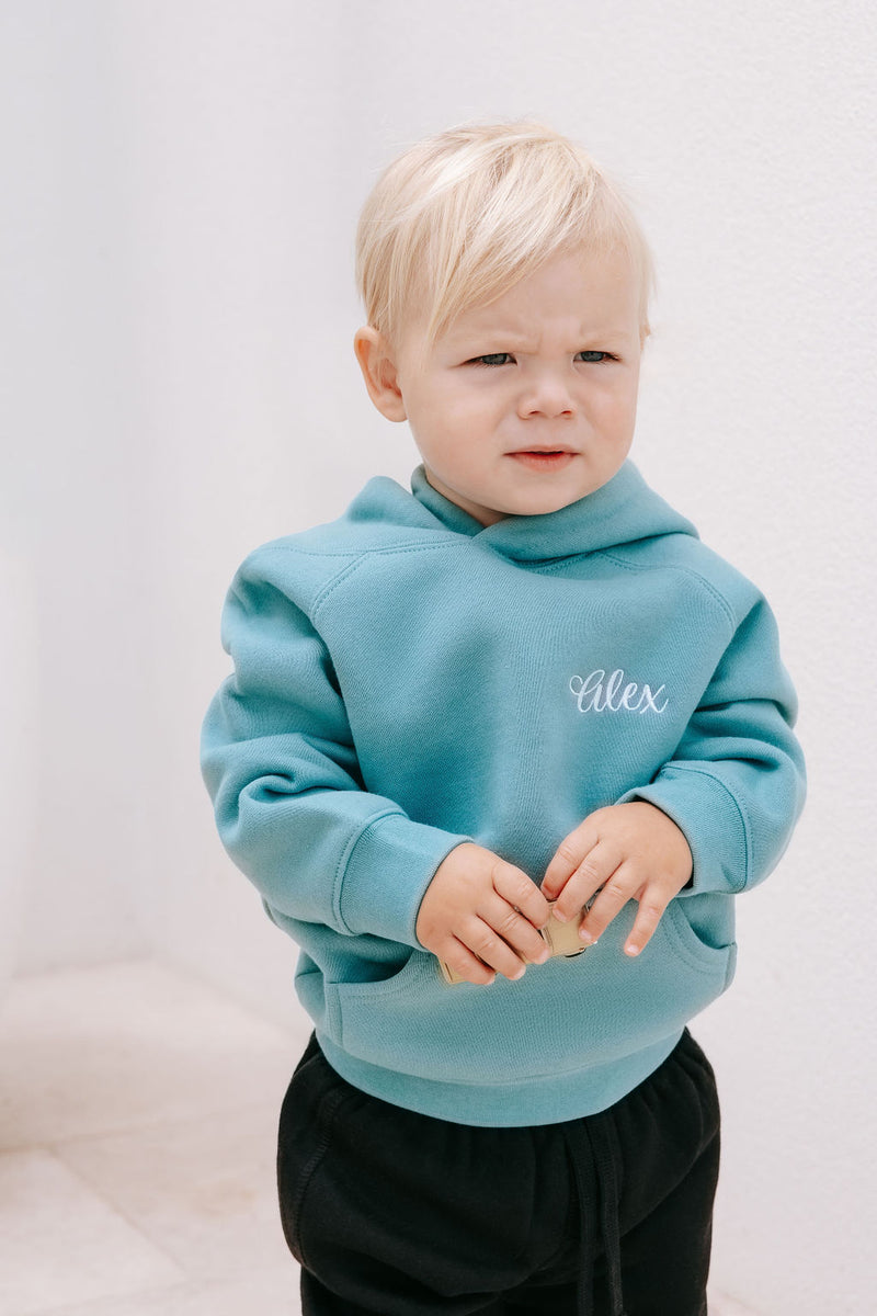 Baby Personalised Hoodie - Deep Sage