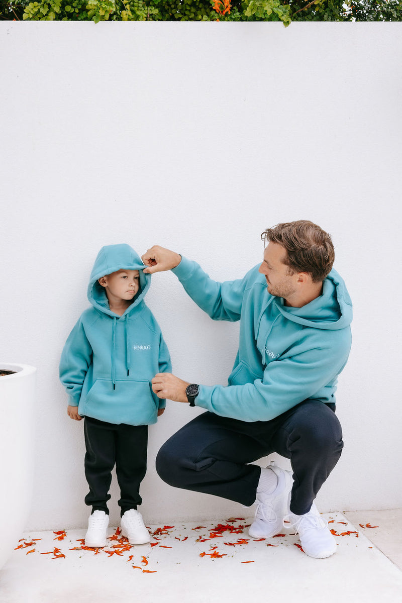 Kids Personalised Hoodie - Deep Sage