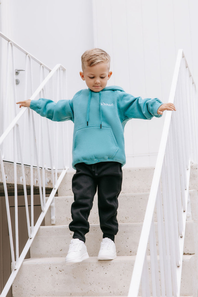 Kids Personalised Hoodie - Deep Sage