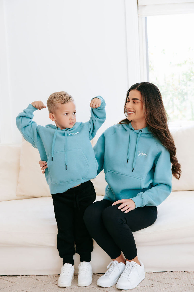 Kids Personalised Hoodie - Deep Sage