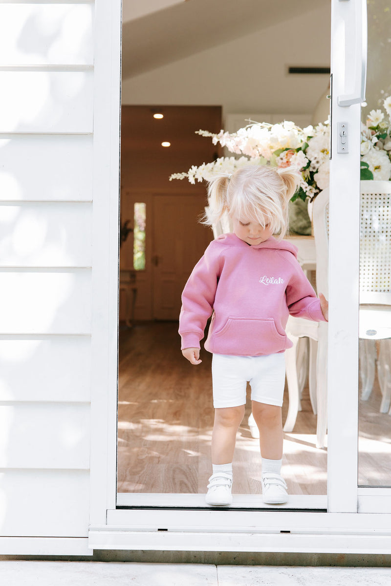 Baby Personalised Hoodie - Dusty Rose