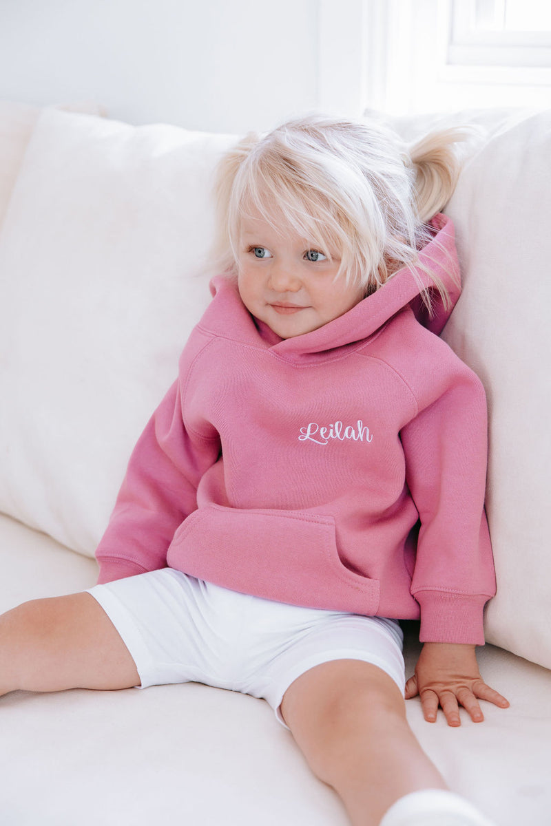 Baby Personalised Hoodie - Dusty Rose