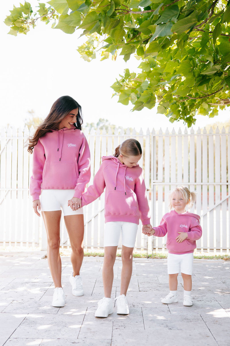 Kids Personalised Hoodie - Dusty Rose