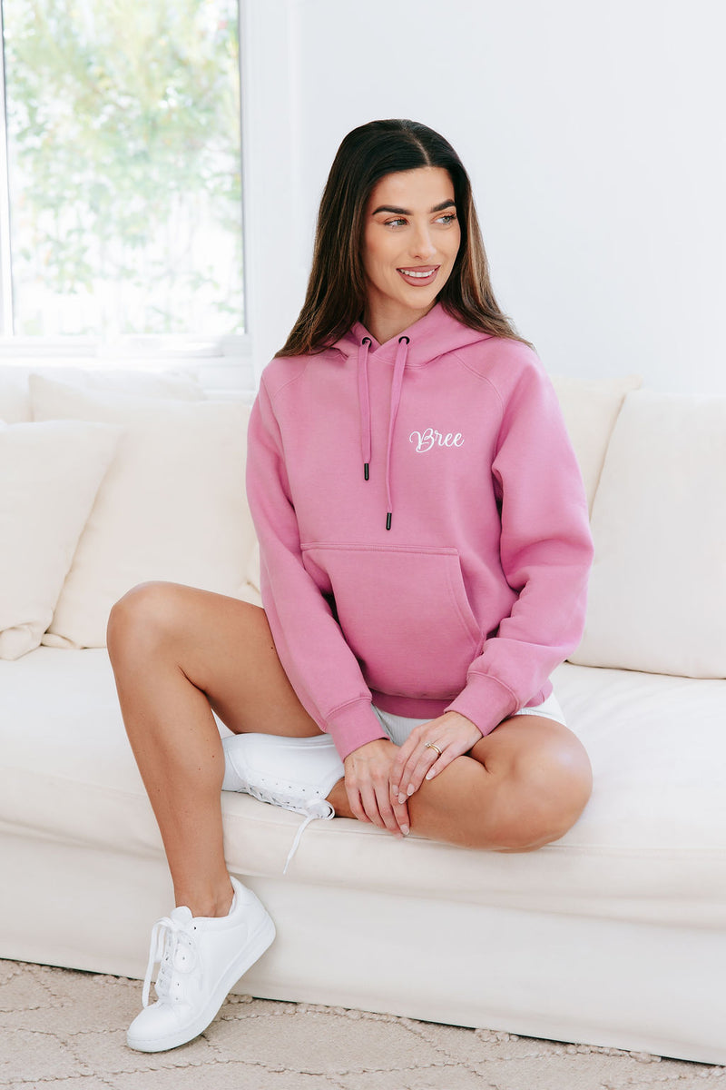 Ladies Personalised Hoodie - Dusty Rose