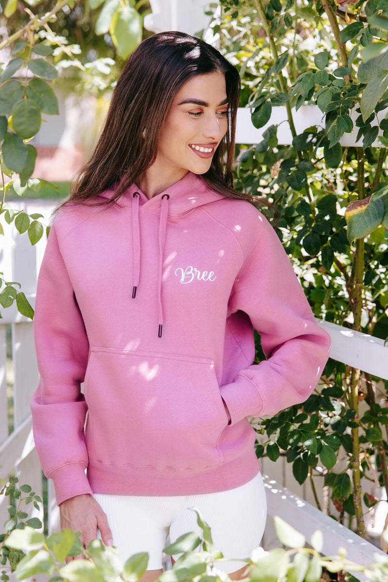 Ladies Personalised Hoodie - Dusty Rose
