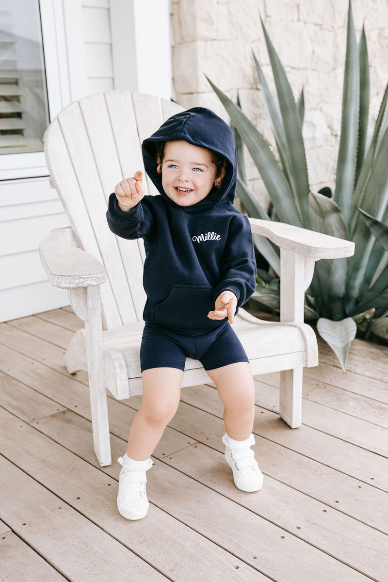 Baby Personalised Hoodie - Navy