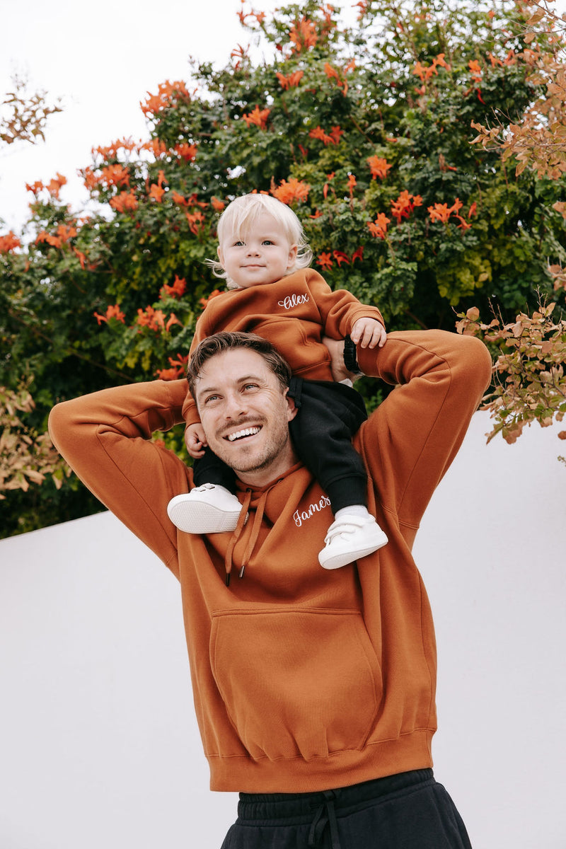 Baby Personalised Hoodie - Toffee