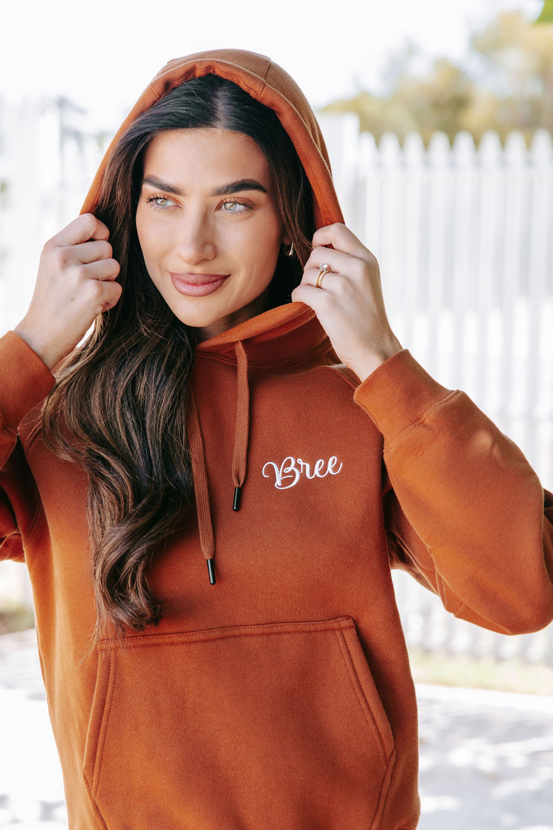 Ladies Personalised Hoodie - Toffee
