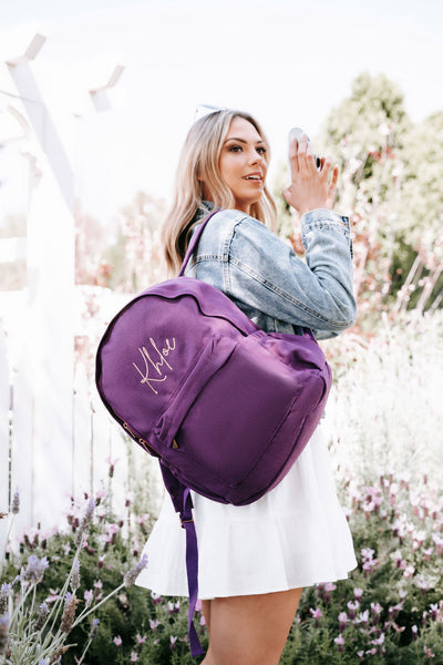 Dark Purple Personalised Backpack