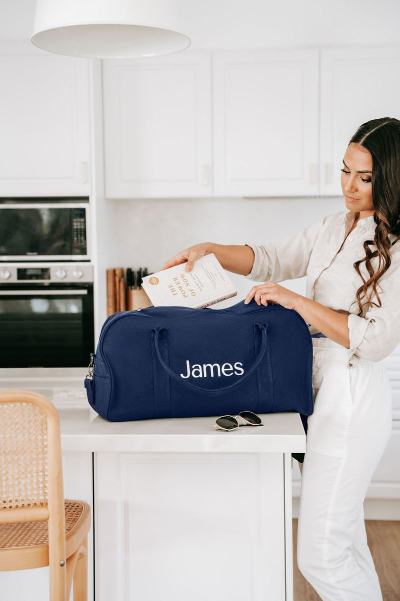 Navy Personalised Duffle Bag