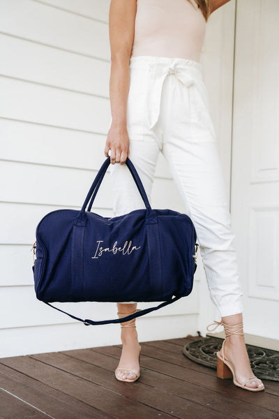 Navy Personalised Duffle Bag