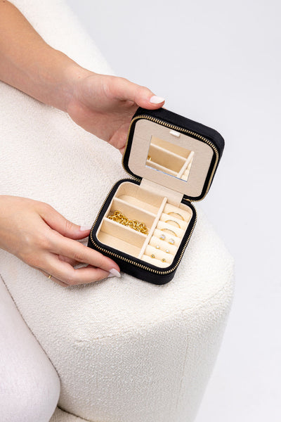 Personalised Velvet Jewellery Box - Black