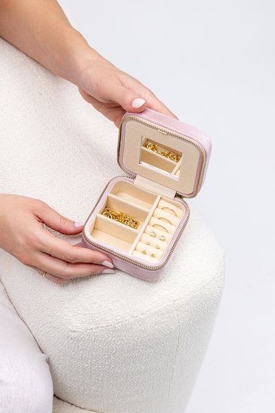 Personalised Velvet Jewellery Box - Blush