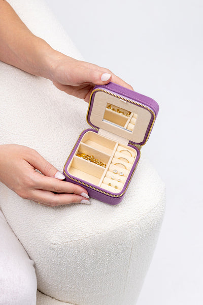Personalised Velvet Jewellery Box - Purple