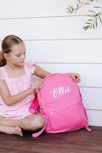 Strawberry Pink Personalised Backpack