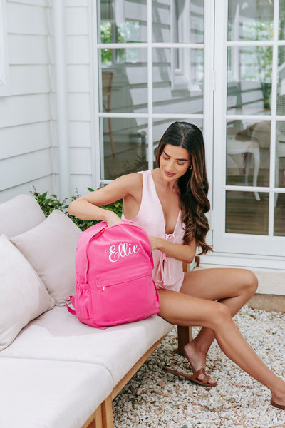 Strawberry Pink Personalised Backpack