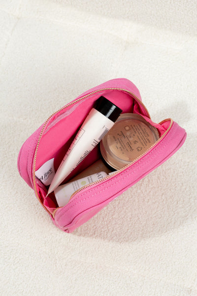 Strawberry Pink Personalised Make Up Bag