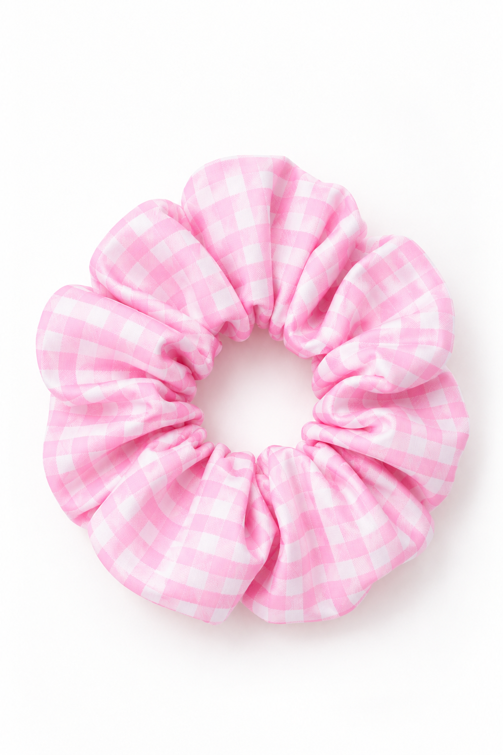 Pink Gingham Scrunchie
