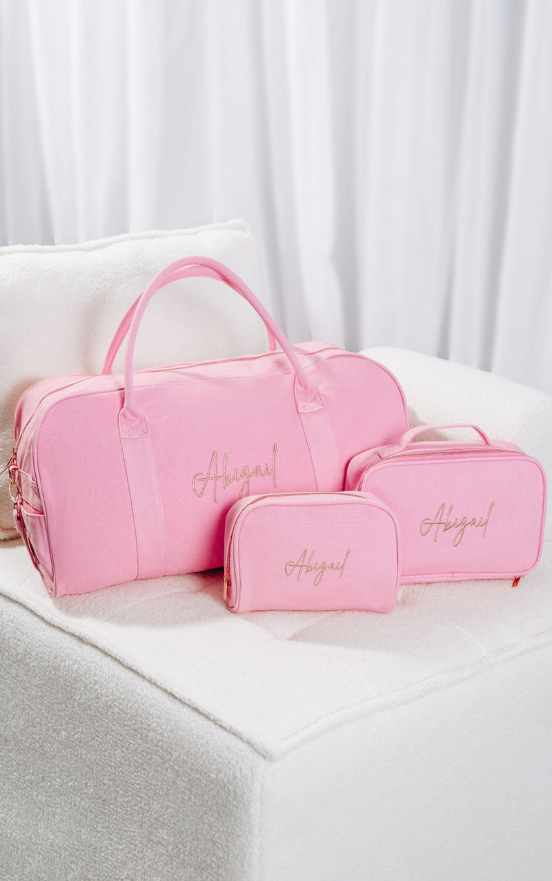 Fairy Floss Pink Personalised Bag Set