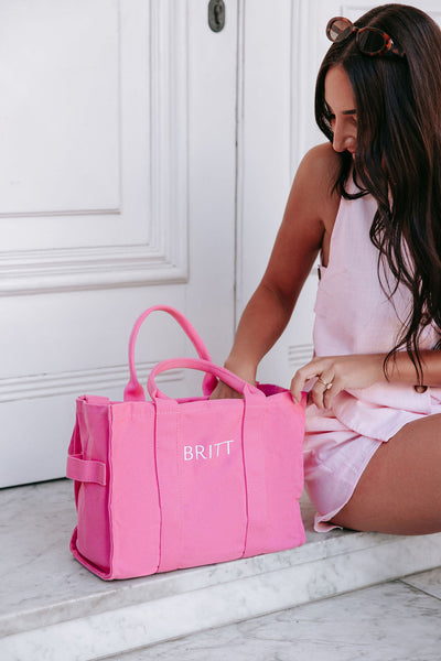 Strawberry Personalised Structured Tote Bag