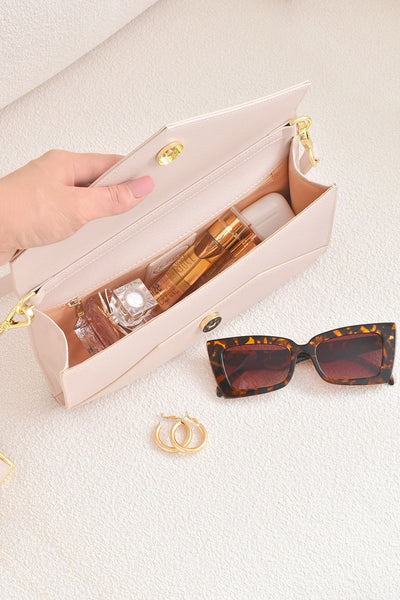 Personalised Leather Envelope Clutch Bag - Cloud